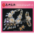 sundysh Shinny Handcrafted Orange Flower Diamante conjunto de joyas de declaración